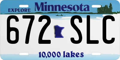 MN license plate 672SLC