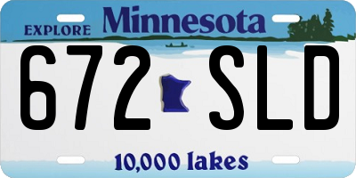 MN license plate 672SLD
