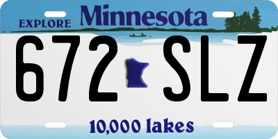MN license plate 672SLZ