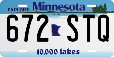 MN license plate 672STQ