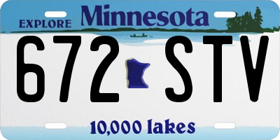 MN license plate 672STV