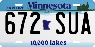 MN license plate 672SUA