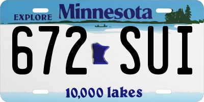 MN license plate 672SUI