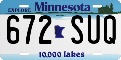 MN license plate 672SUQ