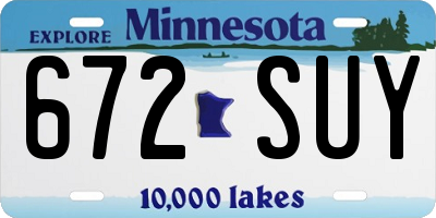 MN license plate 672SUY
