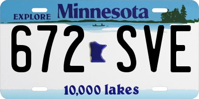 MN license plate 672SVE