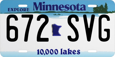 MN license plate 672SVG