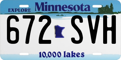 MN license plate 672SVH