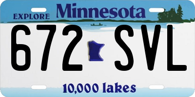 MN license plate 672SVL