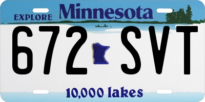 MN license plate 672SVT