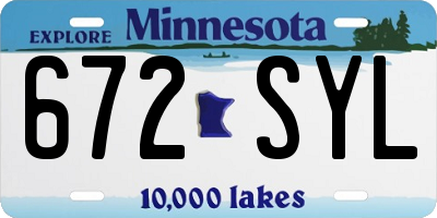 MN license plate 672SYL