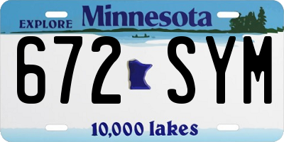 MN license plate 672SYM