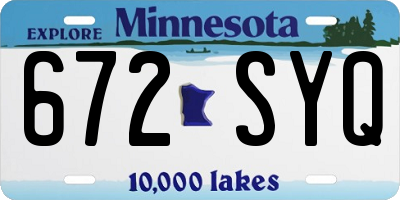 MN license plate 672SYQ