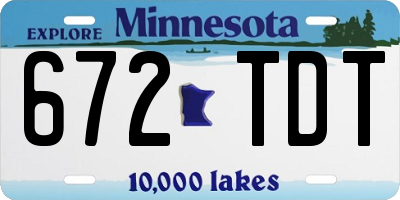 MN license plate 672TDT