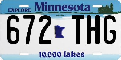 MN license plate 672THG