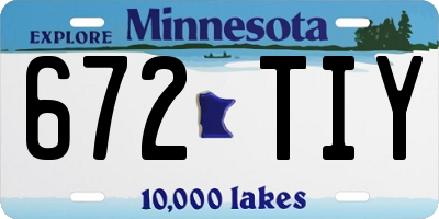 MN license plate 672TIY