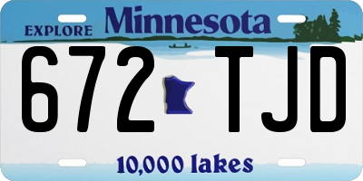 MN license plate 672TJD