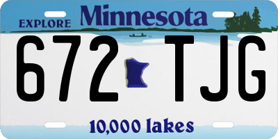 MN license plate 672TJG