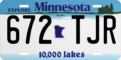 MN license plate 672TJR