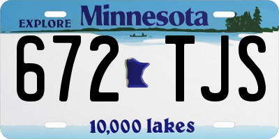 MN license plate 672TJS