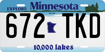 MN license plate 672TKD