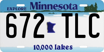 MN license plate 672TLC
