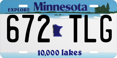 MN license plate 672TLG