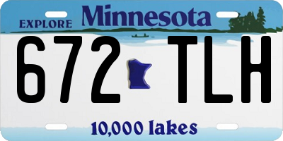 MN license plate 672TLH