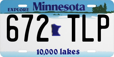 MN license plate 672TLP