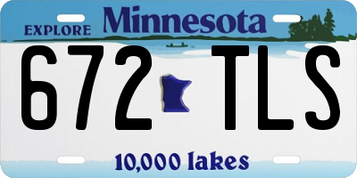 MN license plate 672TLS