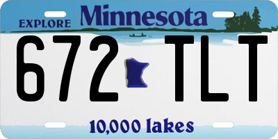 MN license plate 672TLT