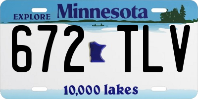 MN license plate 672TLV