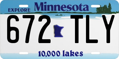 MN license plate 672TLY