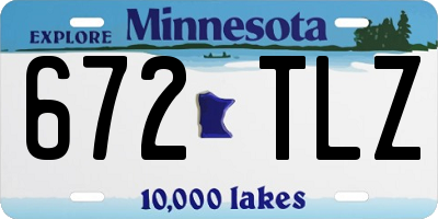 MN license plate 672TLZ