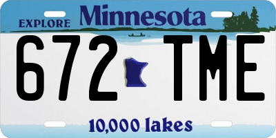 MN license plate 672TME