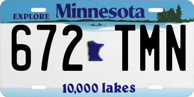 MN license plate 672TMN