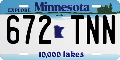 MN license plate 672TNN
