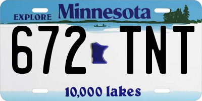 MN license plate 672TNT
