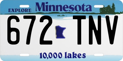 MN license plate 672TNV