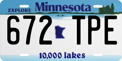 MN license plate 672TPE