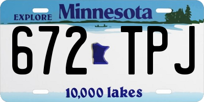 MN license plate 672TPJ