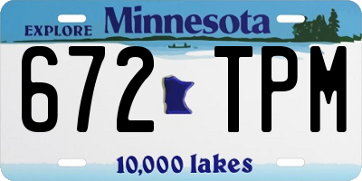 MN license plate 672TPM
