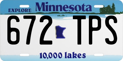 MN license plate 672TPS