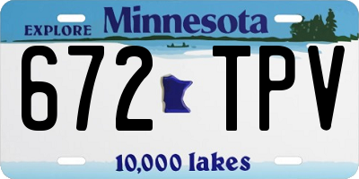 MN license plate 672TPV