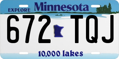 MN license plate 672TQJ