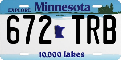 MN license plate 672TRB