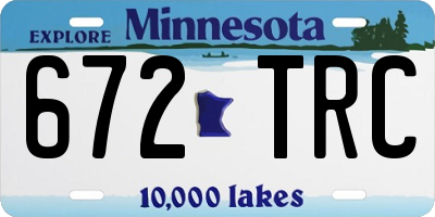 MN license plate 672TRC