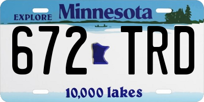 MN license plate 672TRD