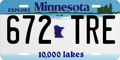 MN license plate 672TRE