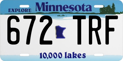 MN license plate 672TRF